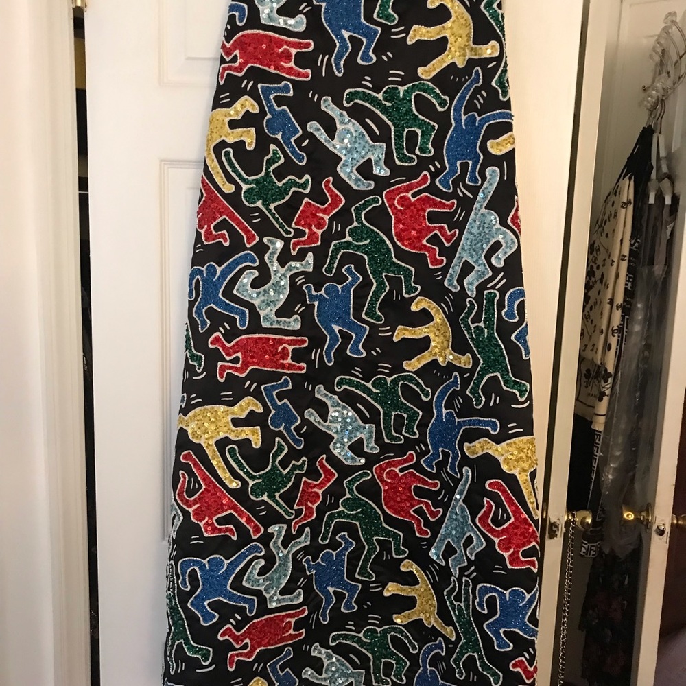 Alice and Olivia KEITH HARING LONG SKIRT